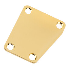 Placa de cuello trapezoidal dorada para guitarra eléctrica