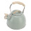 Whistling Teapot 3L Light Green Flat Bottom 6