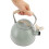Whistling Teapot 3L Light Green Flat Bottom 8