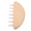 Half Moon Shape Wood Pink Stone Hair Comb 7 Teeth 7