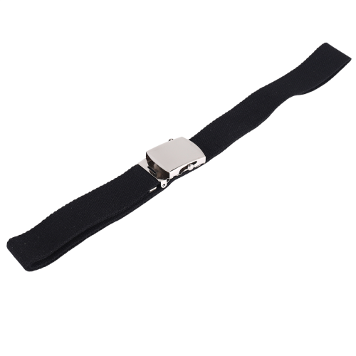 Stofbælte i linning, sort herrebælte, 38 mm 2