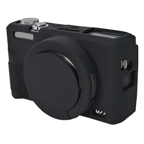 (Black) For Canon G7 X Mark III Protective Case Dust-Proof Silicone Camera Cover