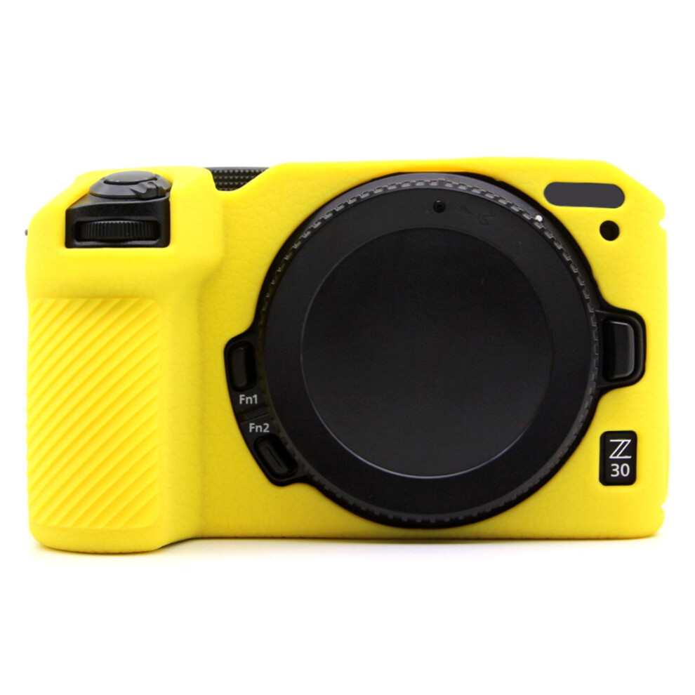 (Yellow) For Nikon Z 30 Litchi Texture Silicone Protective Case Anti-Collision Camera Cover-image-OPC-PJZ7NBK-NEW