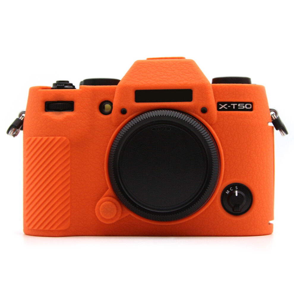 (Orange) For Fujifilm X-T50 Camera Case Anti-Scratch Textured Silicone Protective Cover Orange 6914285015960