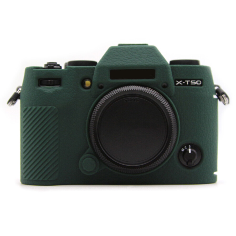 (Blackish ) For Fujifilm X-T50 Camera Case Anti-Scratch Textured Silicone Protective Cover Green 6914280346762