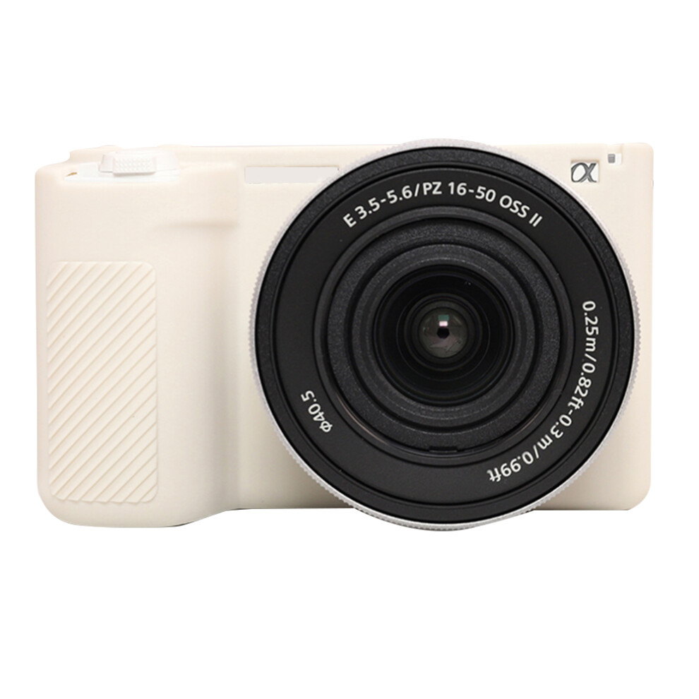 (Beige) For Sony ZV-E10 II Camera Protective Case Scratch Resistant Silicone Cover-image-OPC-PJZ7NS6-NEW