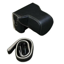 (Black) For Canon EOS R50 V Camera Case Buffalo Texture Leather Protective Cover Without Battery Opening