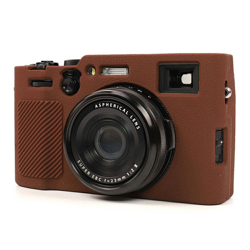 (Coffee) For Fujifilm X100vi Camera Protective Case Anti Scratch Silicone Cover 6914280463186