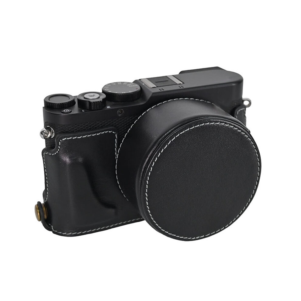 (Black) For Leica D-Lux 8 Camera Case With Lens Cover Genuine Leather Protective Cover Black 6914281580004