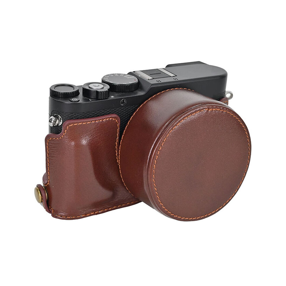 (Coffee) For Leica D-Lux 8 Camera Case With Lens Cover Genuine Leather Protective Cover 6914285987205
