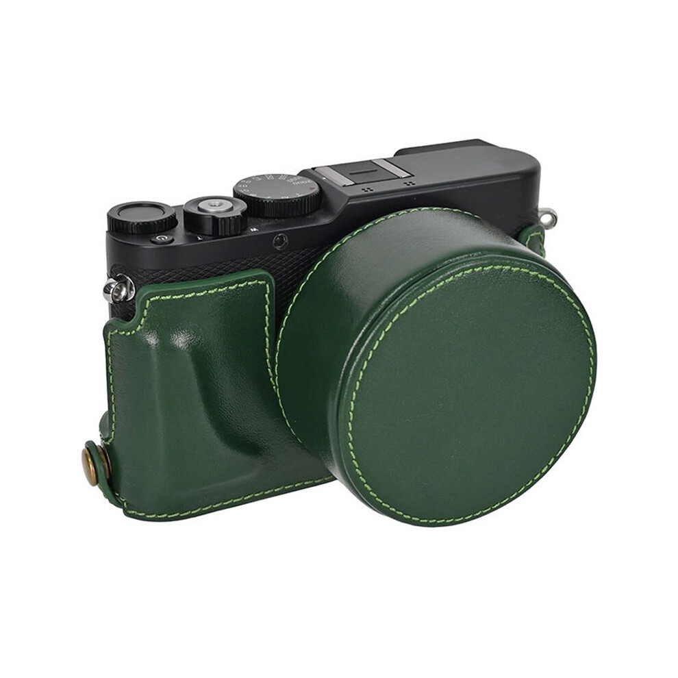 (Green) For Leica D-Lux 8 Camera Case With Lens Cover Genuine Leather Protective Cover Green 6914281974414