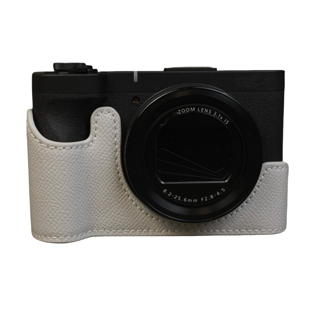 (Grey) For Canon PowerShot V1 Camera Case PU Leather Protective Cover-image-OPC-PJZ7QDQ-NEW