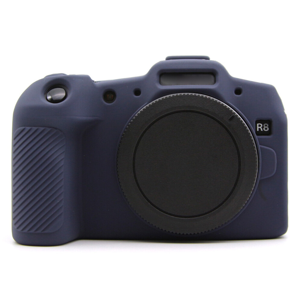 (Navy ) For Canon Eos R8 Anti-Drop Camera Cover Soft Silicone Protective Case, Glossy Blue 6914280052892
