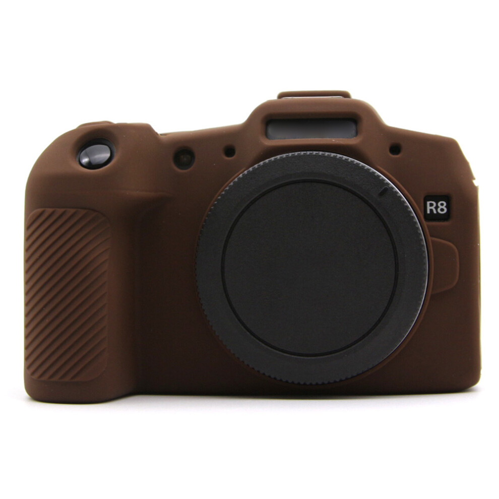 (Coffee) For Canon EOS R8 Anti-drop Camera Cover Soft Silicone Protective Case, Glossy-image-OPC-PJZ7QMM-NEW