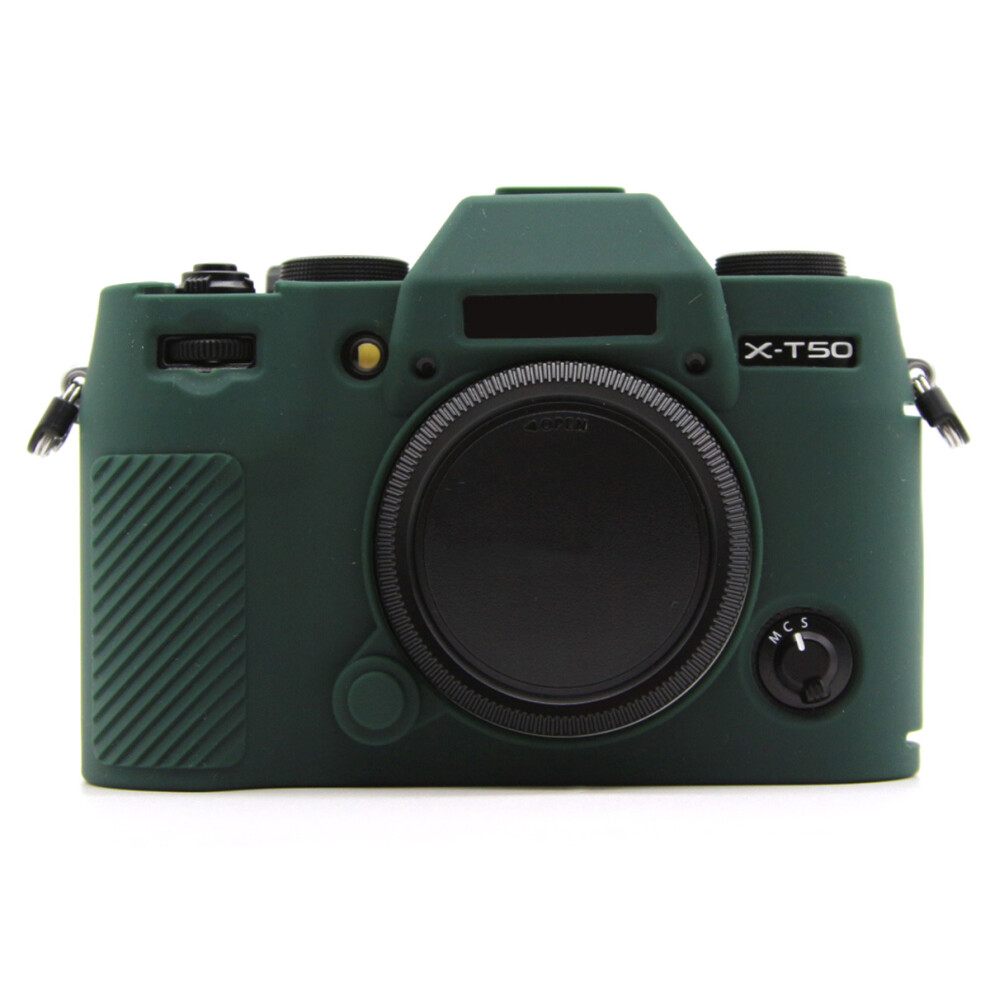 (Blackish ) For Fujifilm X-T50 Silicone Case Anti-Scratch Camera Protective Cover, Glossy Green 6914280572659