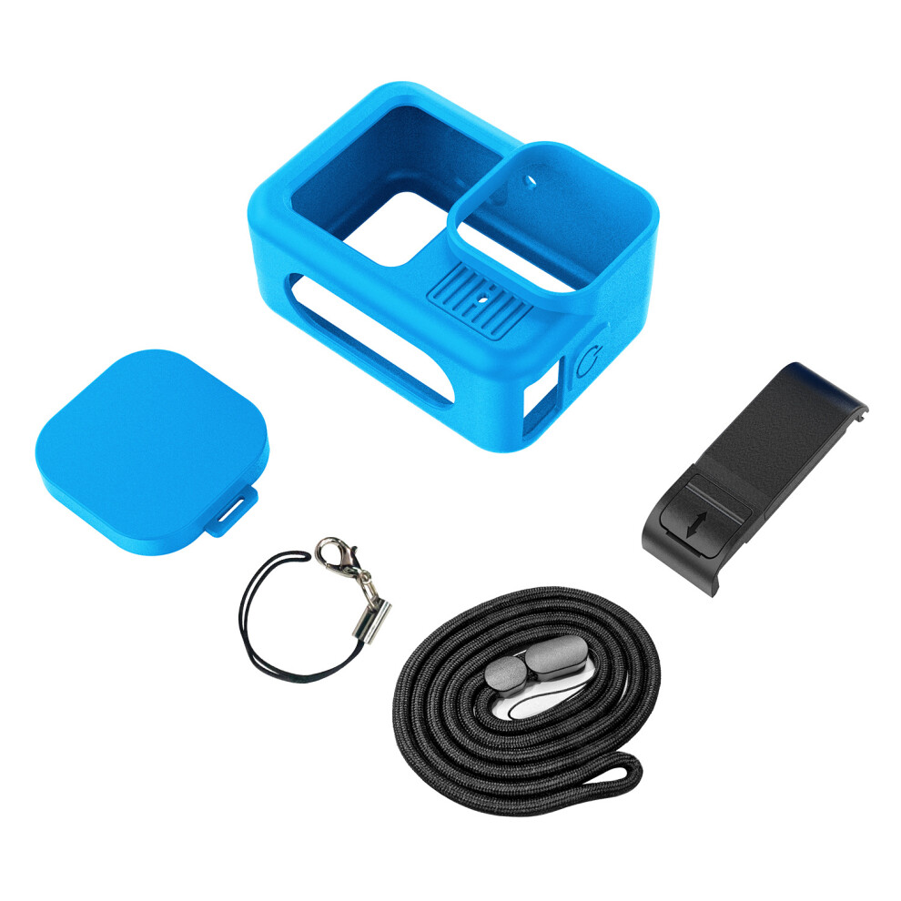 (Blue) For Gopro Hero 13 Camera Silicone Case Protective Cover With Side Lid Accessories Blue 6914280115436
