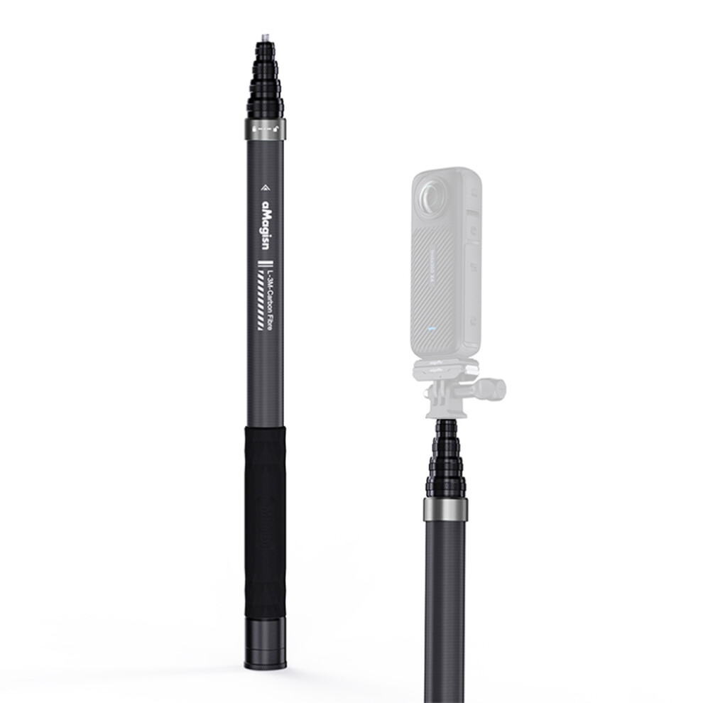 3M Carbon Fiber Selfie Stick Sports Camera Extension Pole For Insta360 / Dji / Gopro Light