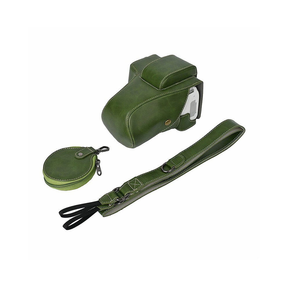 (Green) For Canon EOS 200D / 200D II Camera Bottom Case Leather Cover Easy to Change Battery-image-OPC-PJZ7R2F-NEW