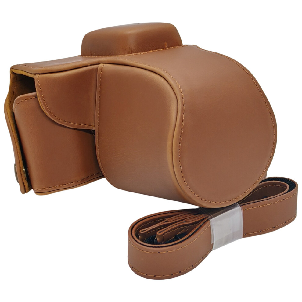 (Brown) For Olympus Pen E-Pl5 / E-Pl6 / E-Pm2 Camera Case Portable Pu Leather Protective Cover With Shoulder Strap Brown 6914284580773