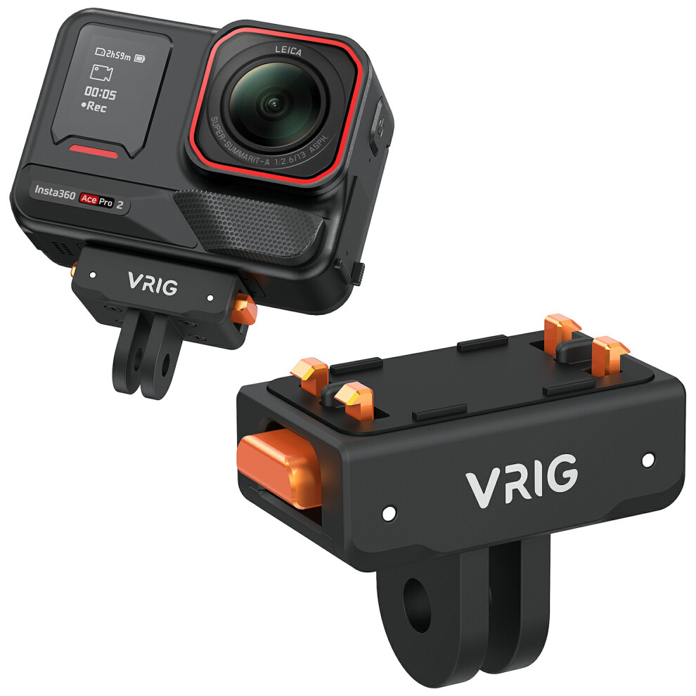 Vrig Ac-42 Action Camera Adapter For Insta360 Ace Pro 2 / Ace Pro / Ace Pro Plastic Base Compatible With Gopro Mount 6914284117405