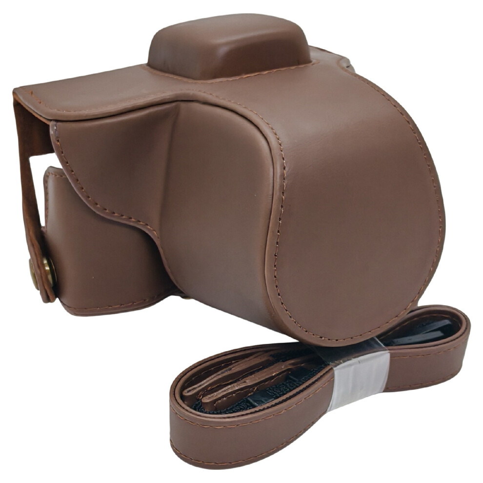 (Coffee) Camera Bag For Olympus Pen E-Pl9 / E-Pl8 / E-Pl7 Mirrorless Camera Portable Pu Leather Protective Case With Shoulder Strap 6914280735405