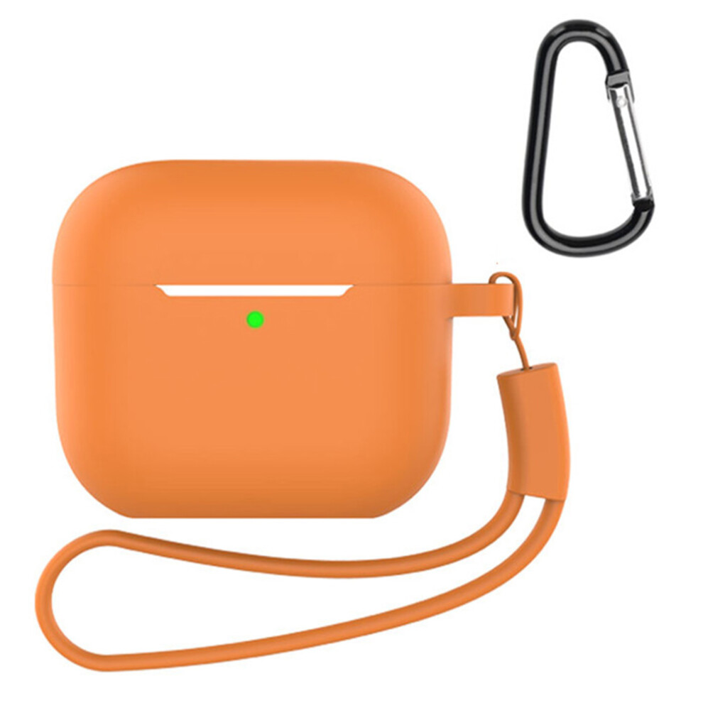 (Orange) For Airpods 4 Silicone Case 3 In 1 Protective Cover Set With Strap + Keychain Orange 6914283202133