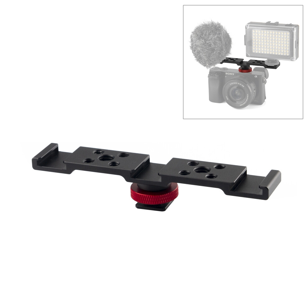 Pu523b Triple Cold Shoe Mount Adapter Extension Bar Bracket For Tripod / Microphone / Led Light 6914282416548