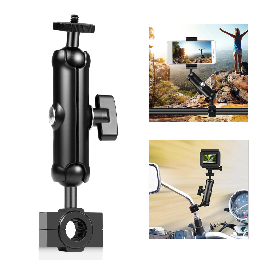 Pu703b For Gopro Action Camera Motorcycle Bike Rearview Mirror Mount Aluminum Alloy O-Type Bracket 6914282600732