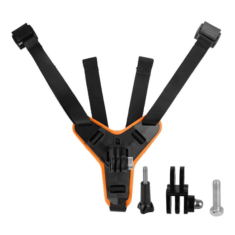 (Orange) 4-In-1 Motorcycle Helmet Chin Strap Mount Compatible With Gopro Insta 360 Session Orange 6914284006044