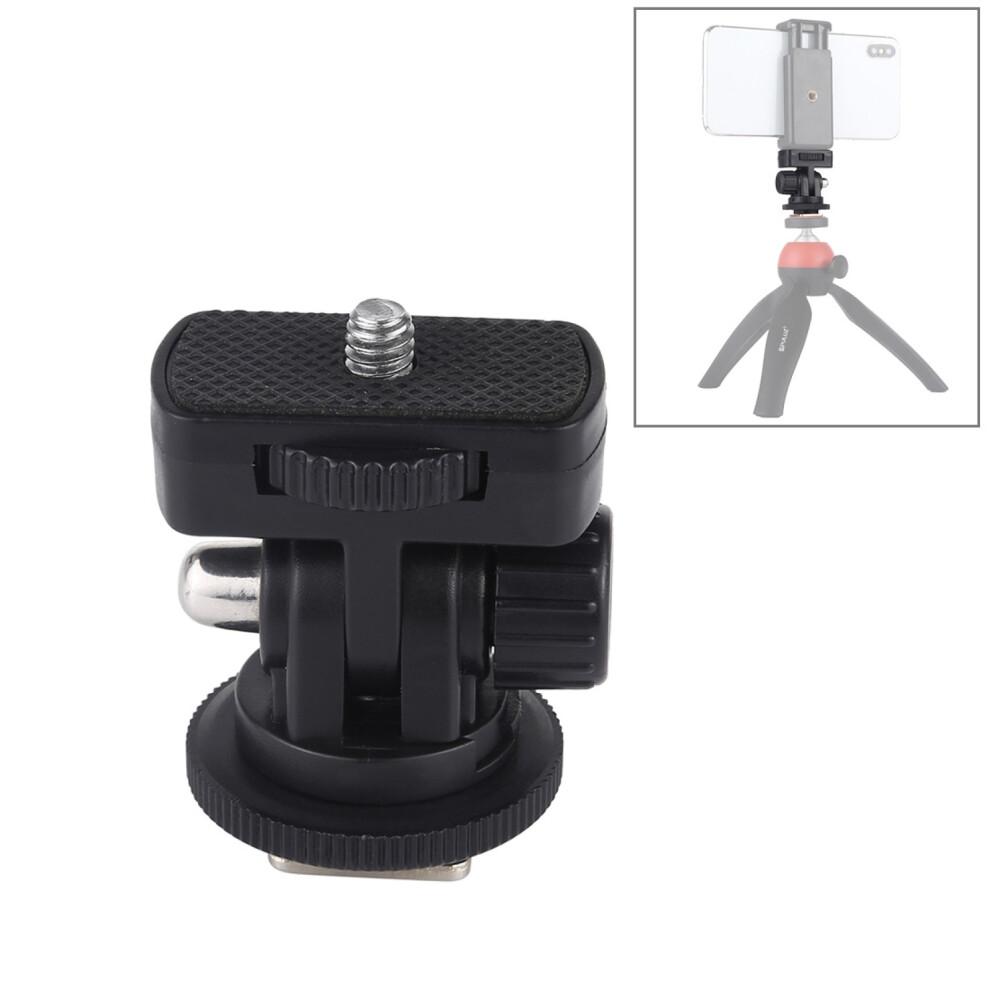 Pu414 1 / 4 Inch Screw Tripod Mount Cold Shoe Adapter For Gopro Camera 180 Degree Vertical Angle Adjustment 6914285187506