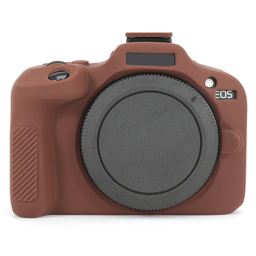 (Coffee) For Canon Eos R100 Anti-Skid Camera Cover Soft Silicone Protective Case 6914288599924
