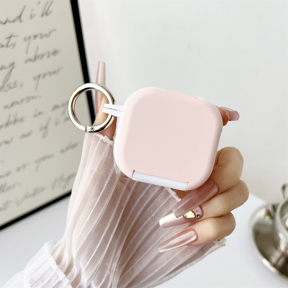 (Pink) For Airpods 4 Protective Case Pc + Tpu Tws Earphone Charging Case Cover With Hook Pink 6914283932474