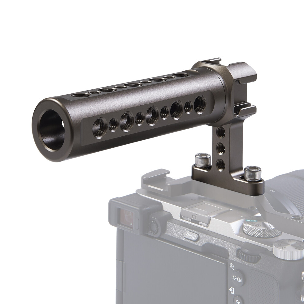 Pu3072gt Aluminum Alloy Top Handle With 3 Cold Shoe Mounts For Mirrorless Dslr Camera 6914284840099