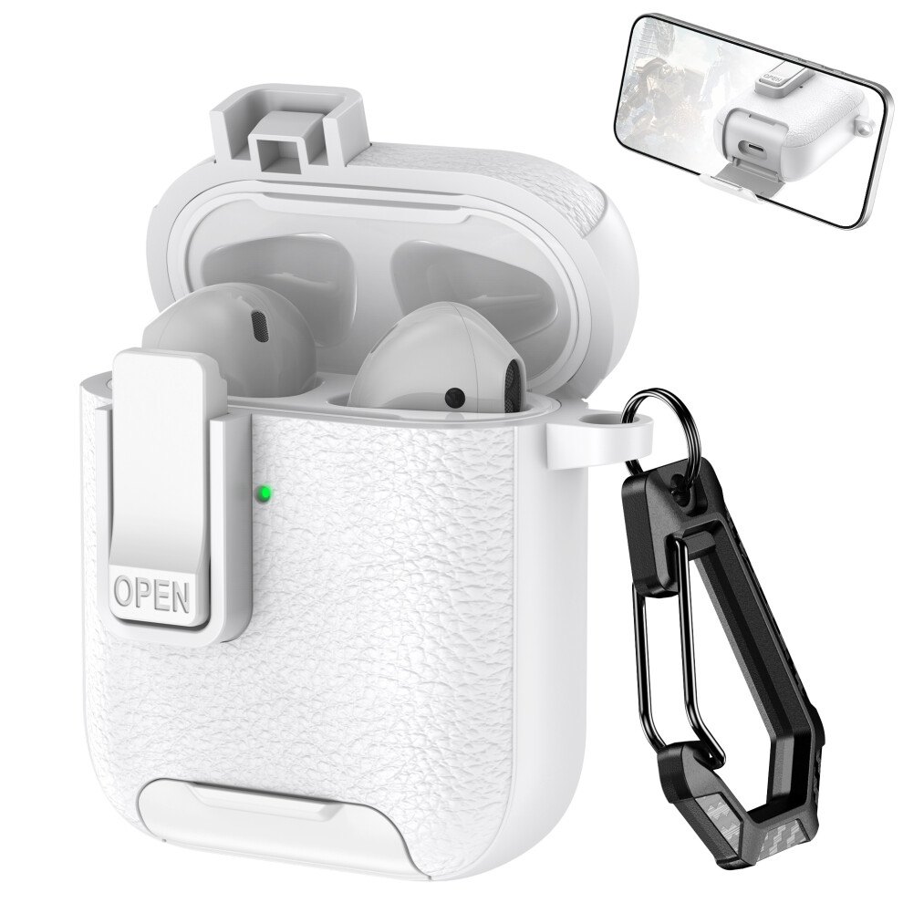 (White) Earphone Cover For Apple Airpods With Wireless Charging Case (2019) / Airpods With Charging Case (2019) / (2016) White 6914286421852