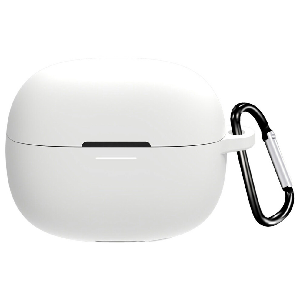 For Xiaomi Redmi Buds 6 Pro Protective Case Bluetooth-Compatible Earbuds Silicone Cover With Hook - White 6914285542077
