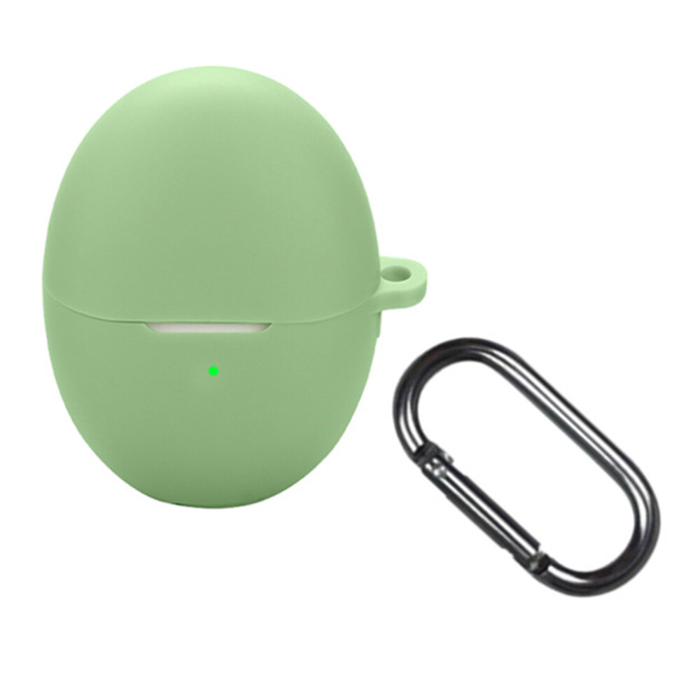 (Matcha ) For Huawei Freebuds 6 Silicone Case Wireless Earphones Protective Cover With Anti-Lost Buckle Green 6914284843960
