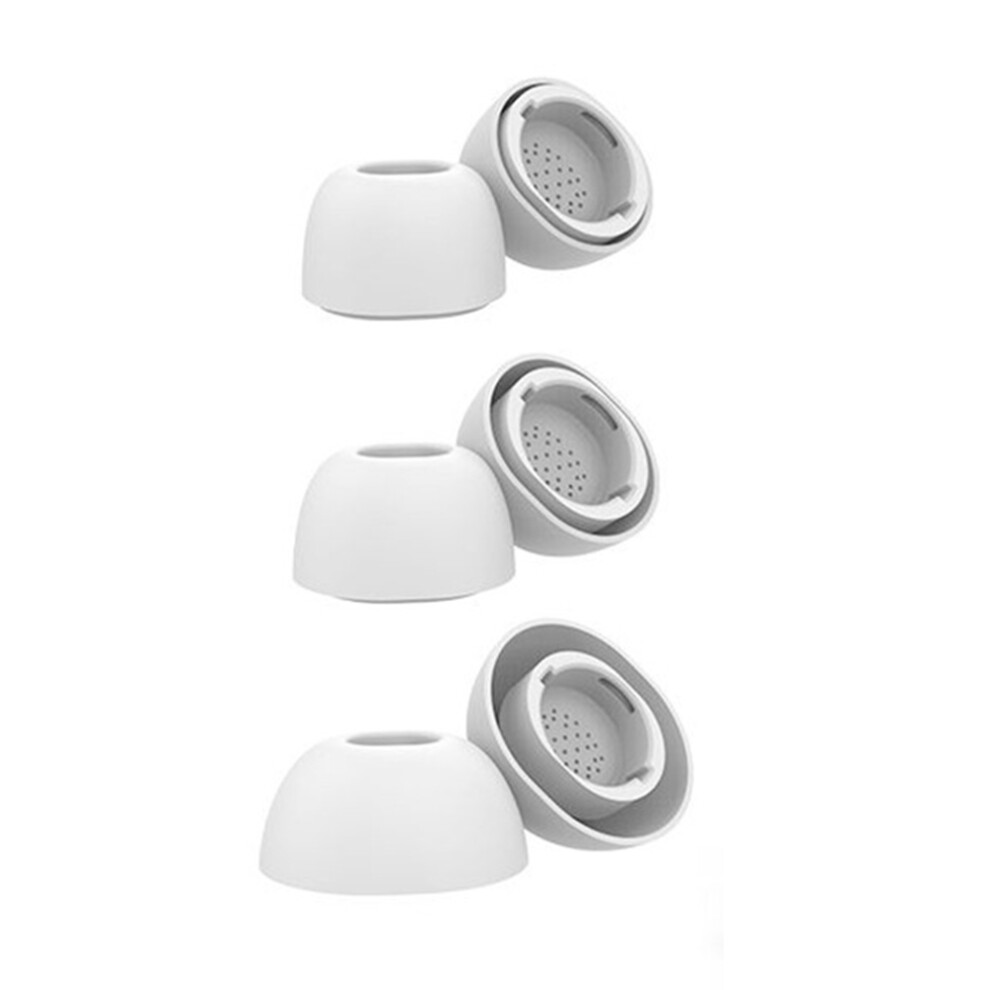 Wg173 3 Pairs Size L Silicone Eartips For Samsung Galaxy Buds3 Pro Bluetooth-Compatible Earbuds Replacement Tips - White 6914286654106