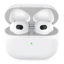 (Silver) PT68 2 PCS Metal Nickel Sticker For AirPods 4 , Ultra Thin Dust Guard Protective Film