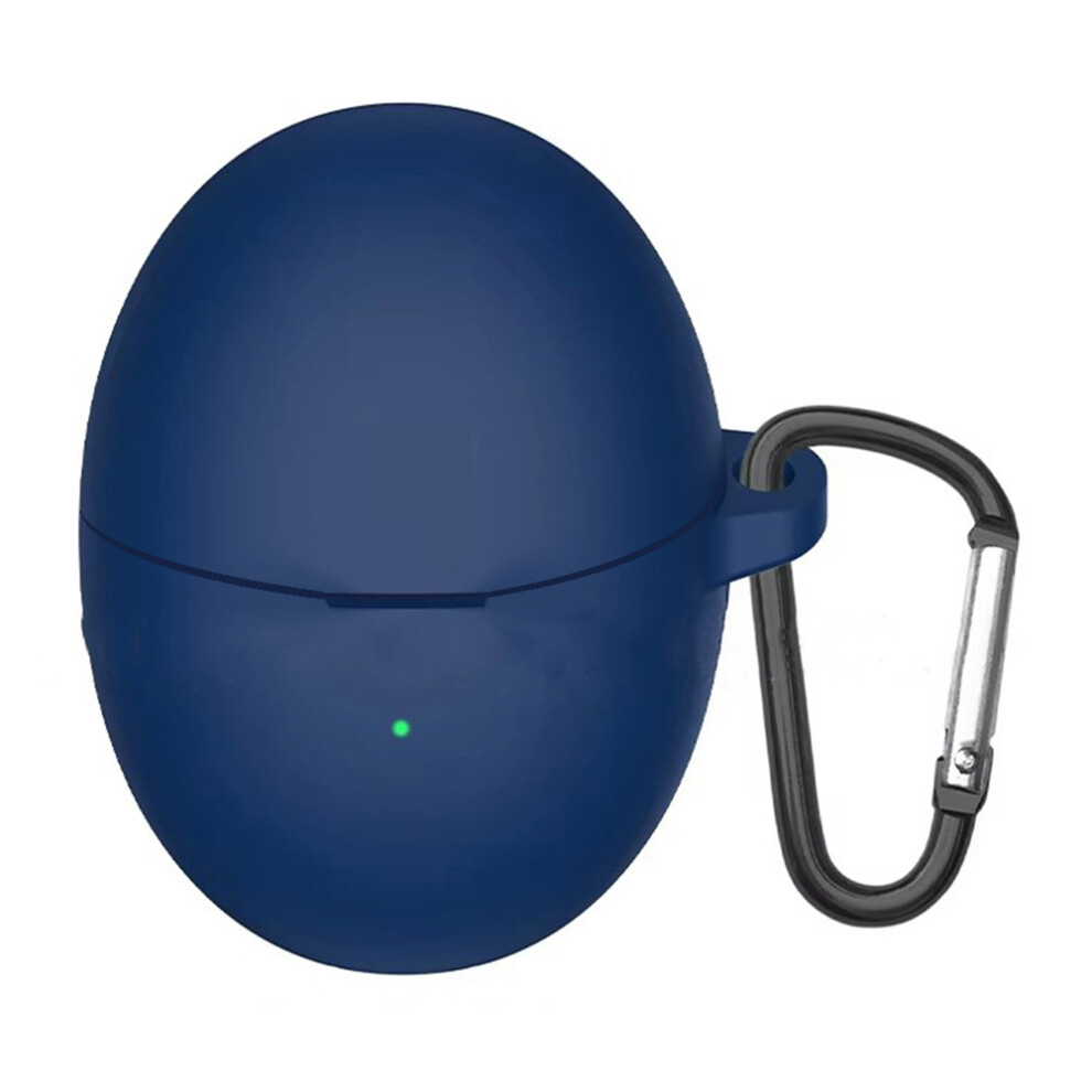 ( Blue) For Huawei Freebuds 6 Silicone Case Wireless Earphone Anti-Scratch Protective Cover With Carabiner Dark/Blue 6914282892113