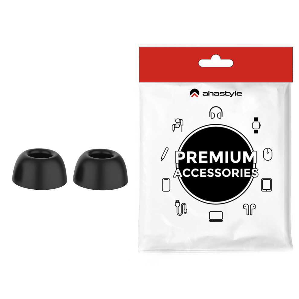 ( / S) Pt168-B2 1 Pair For Samsung Galaxy Buds2 Pro Silicone Ear Tips Replacement Earphone Caps Black 6914289295375