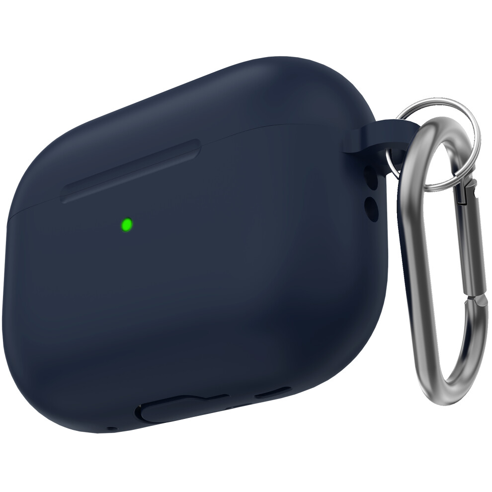 (Midnight ) Cs14 For Airpods Pro 2 Silicone Case Earphone Protective Cover With Carabiner / Lanyard Blue 6914288830102