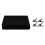 (Black) 2 x 3m Photography Backdrop Set with 4 Clips Polyester Background Screen for Studio / Live Streaming 1