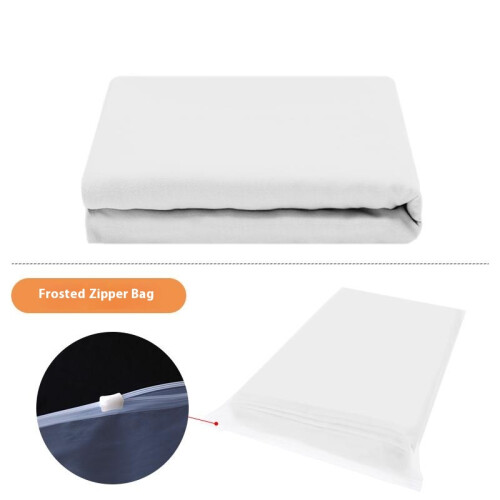 2 x 1.5m White Photography Backdrop Set with 4 Clips Polyester Background Screen for Studio / Live Streaming 1