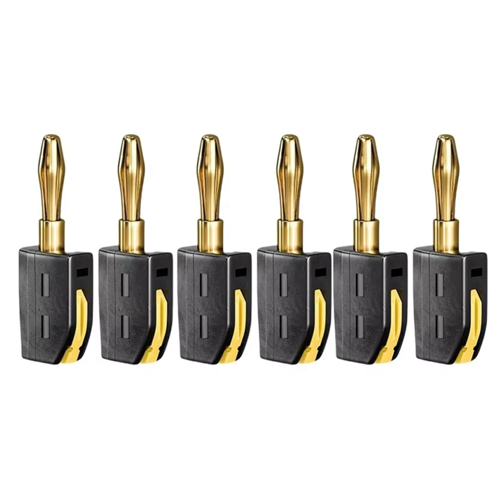 32A 4Mm Banana Plug Solderless Gold-Plated Connectors Black 4853286951704