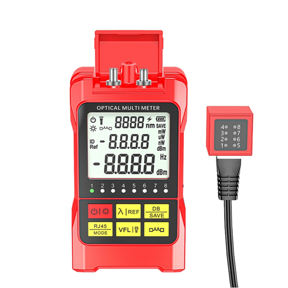 Fiber Optic Optical Power Meter 100Mw Rj45 Tester -70-+10Dbm 4853286953227