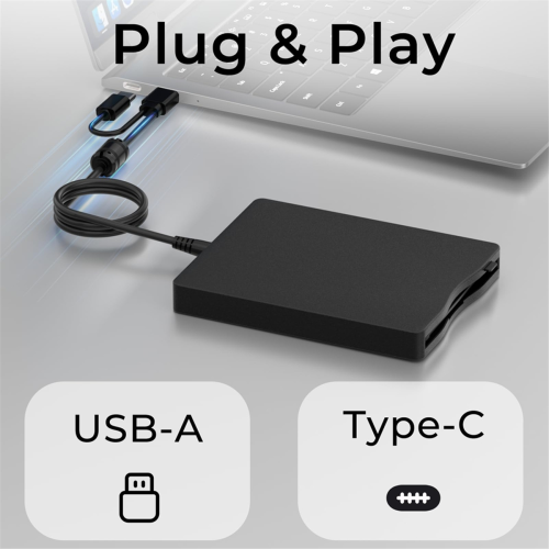 USB Floppy Drive 3.5Inch USB External Floppy Disk Drive for PC 2