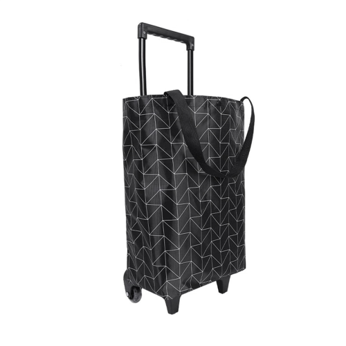 Small Fold Shopping Cart,Shopping Cart with Wheels,Folding Bag