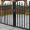 Double-Sided Automatic Locking Gate Latch,Key Lockable Fence Lock 5