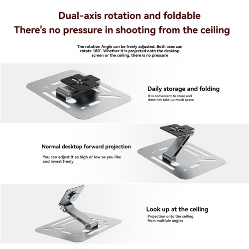 Foldable Projector Stand Desk, Wall and Ceiling Mount Bracket Black 1