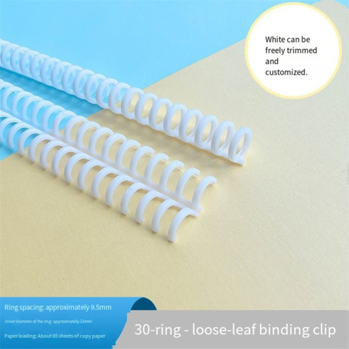 20pcs Plastic 30-Hole Loose Leaf Binders Ring Combs 85 Sheets White 2